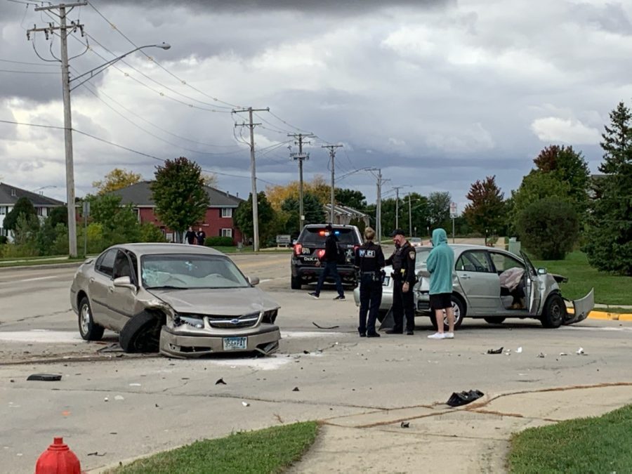 Three-car collision on Hillcrest and Regent