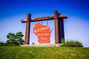 Wisconsin welcome sign. 