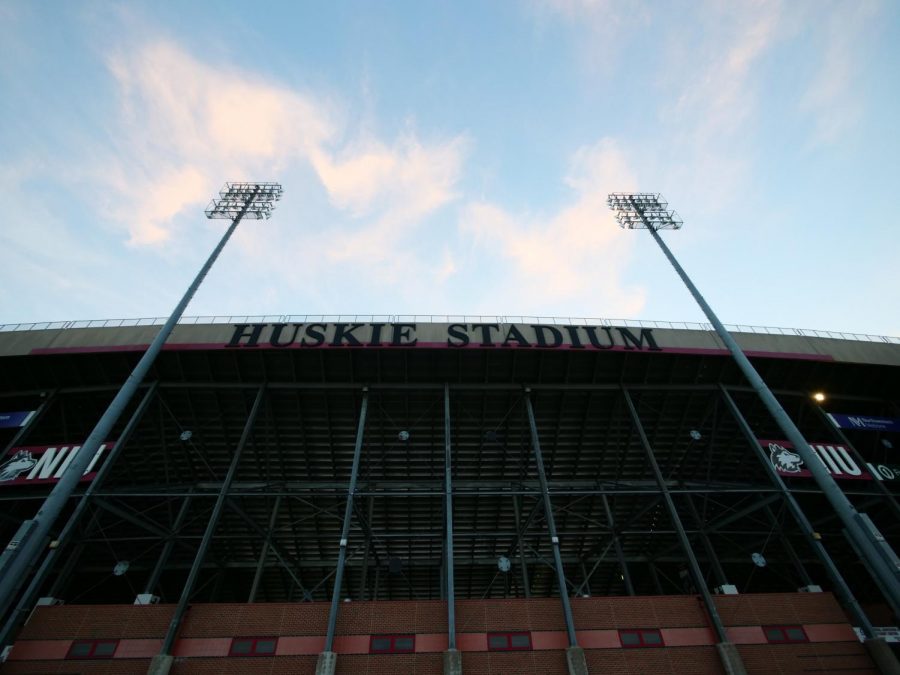 Huskie Stadium Aug. 12,  from the East entrance.