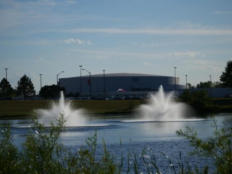 View of the north side of  the NIU Convocation Center Sept. 2, in DeKalb.