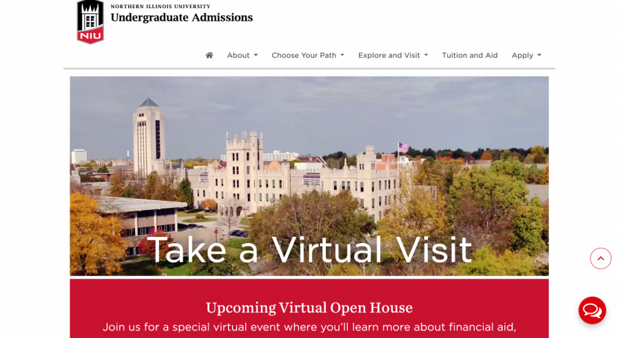 NIUs virtual open house website shown above. 