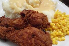 A plate with fried chicken, corn, mashed potatoes and gravy is available for order for drive-thru fundraiser. 