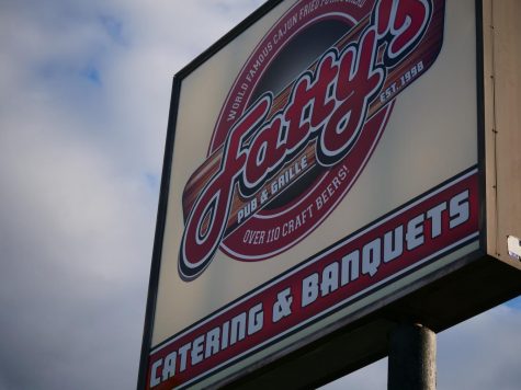 A sign of Fattys Pub &Grill.
