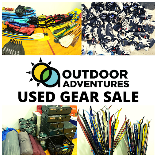 Event flyer for used gear sale.