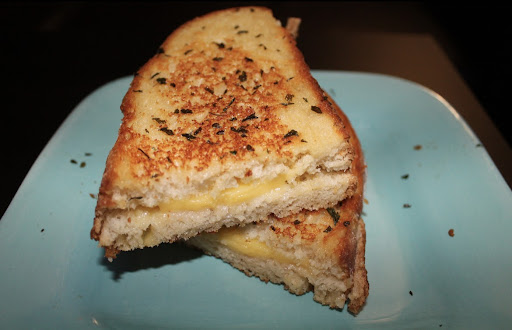 Vegan grilled cheese made by Madelaine Vikse.