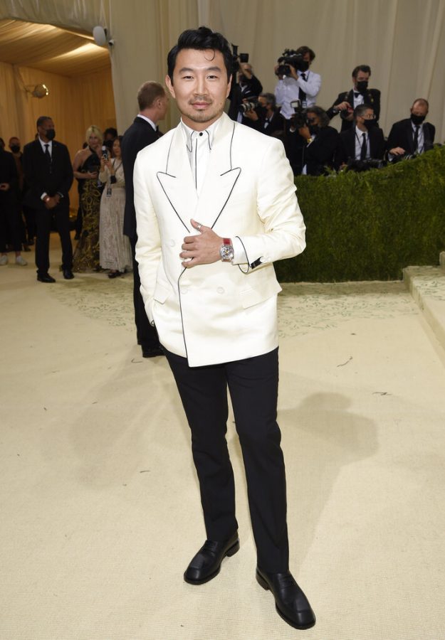 Simu Liu attends The Metropolitan Museum of Arts Costume Institute benefit gala celebrating the opening of the In America: A Lexicon of Fashion exhibition on Monday, Sept. 13, 2021, in New York. 