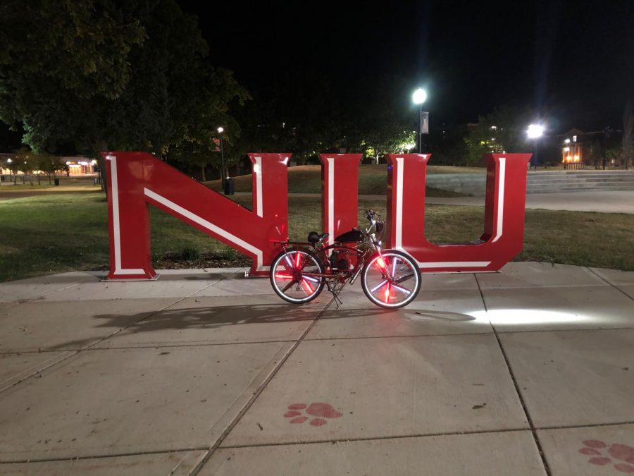 The+new+bike+with+NIU+colors+Bike+Man+is+set+to+ride+on+campus+this+Homecoming.