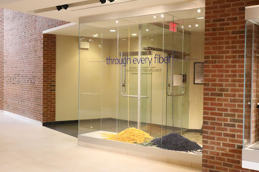 Entrance of the Through Every Fiber exhibit at the Pick Museum of Anthropology.