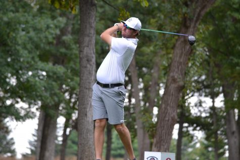 Senior Reece Nilsen practices at Rich Harvest Farms on Aug. 28. Nilsen gained his second top 10 finish of the year with a win at the Xavier Invitational.