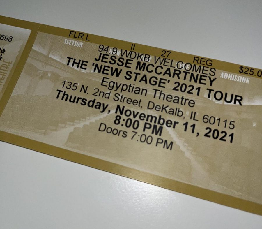 A ticket to Thursday's Jesse McCartney concert. 