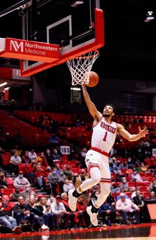 Senior guard Trendon Hankerson goes for a wide open layup on Dec. 2 at the Convocation Center against EIU. Hankersons 16 points helped NIU snap a five-game losing streak.