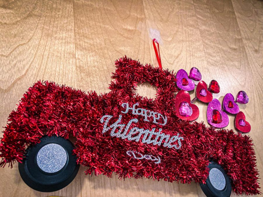 Valentines Day decor hangs up inside of Grant Towers on Saturday, January 30th. Many people think this holiday is very unnecessarily rushed.