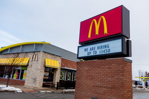 Downtown DeKalb McDonalds is now hiring. They posted that employees can make $14.50 to stand out from other employers. 
