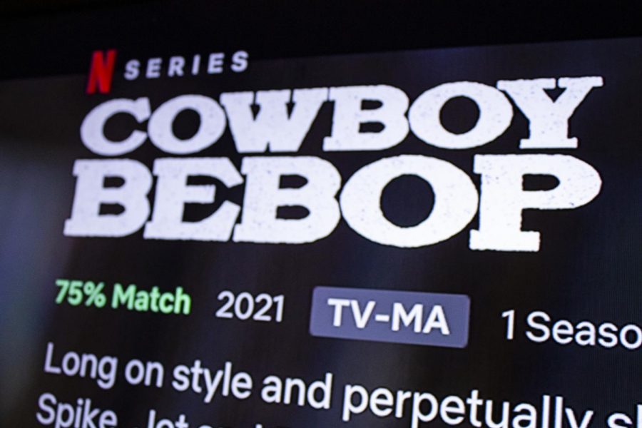 A photograph of the Netflix series adaption of Cowboy Bebop on Netflix.