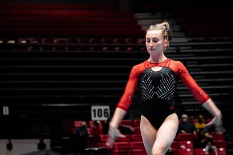 Senior gymnast Tara Kofmehl is one of two gymnasts who will compete at NCAA Regionals March 31 in Seattle Washington.