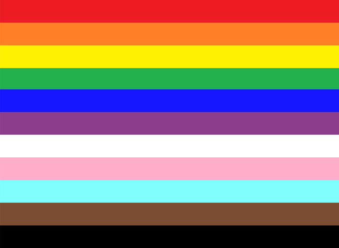 LGBTQ + Flag for the rights of pride and sexuality