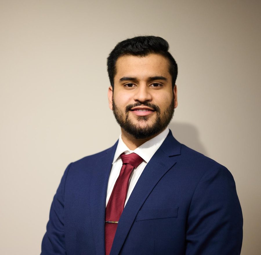 Raaif Majeed, a senior pre-med student majoring in psychology, hopes to push NIU in a new direction and implement changes that will leave a legacy on campus. 