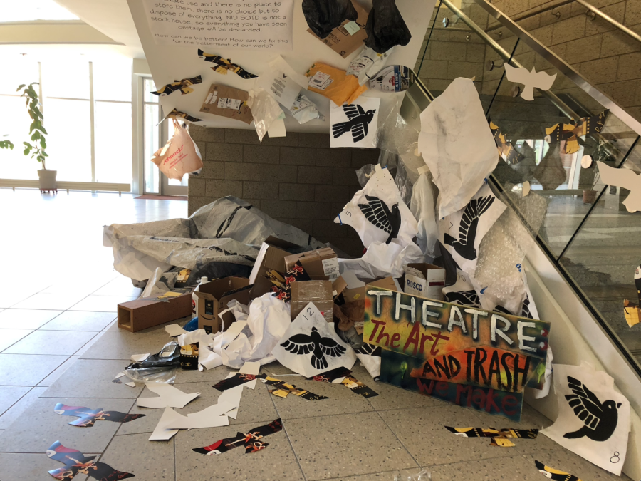 MainStage productions have themed displays in the Stevens building lobby.