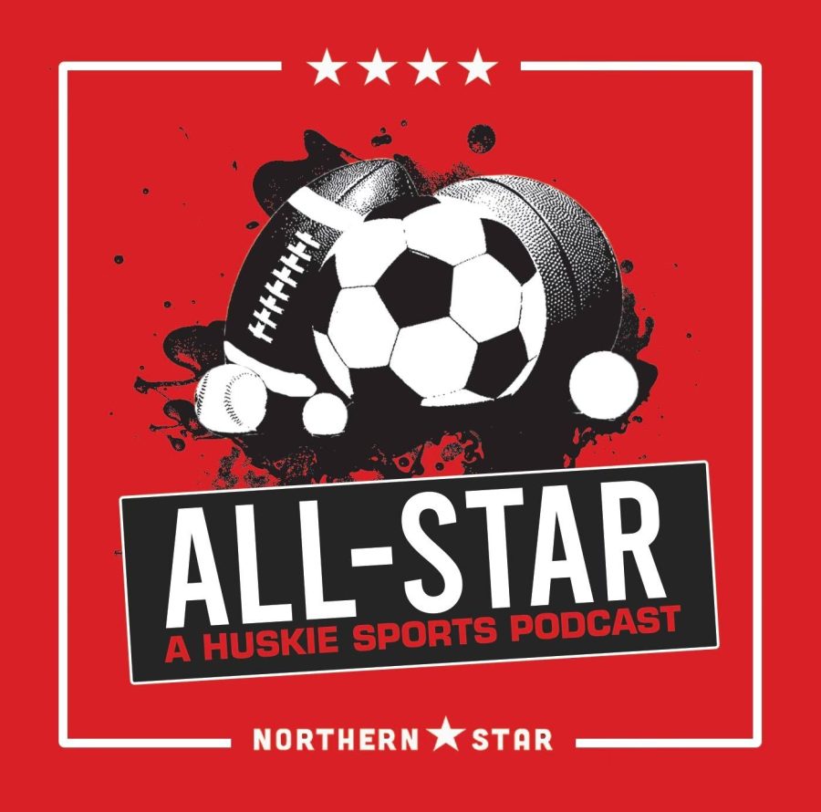 Logo for All-Star: A Huskie Sports Podcast (Graphic by Harrison Linden | Northern Star)