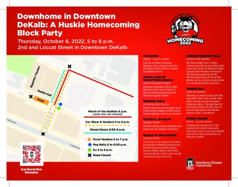 NIU Homecoming Block Party to be held in downtown DeKalb on Oct. 6.