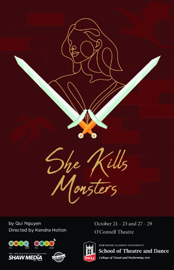 NIU School of Theatre and Dance debuts performance of She Kills Monsters at 7:30 p.m. Friday in the OConnell Theatre in the Stevens Building.