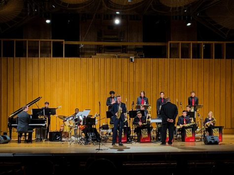 The NIU Jazz Orchestra held their second concert of the semester on Nov. 17 in the Boutell Memorial  Concert Hall at the Music Building. (Nick Glover | Northern Star)