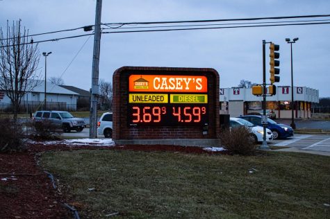 The Caseys gas station at the corner of Annie Glidden Road and Hillcrest Drive. Gas is priced at $3.69 per gallon. (Sean Reed | Northern Star)