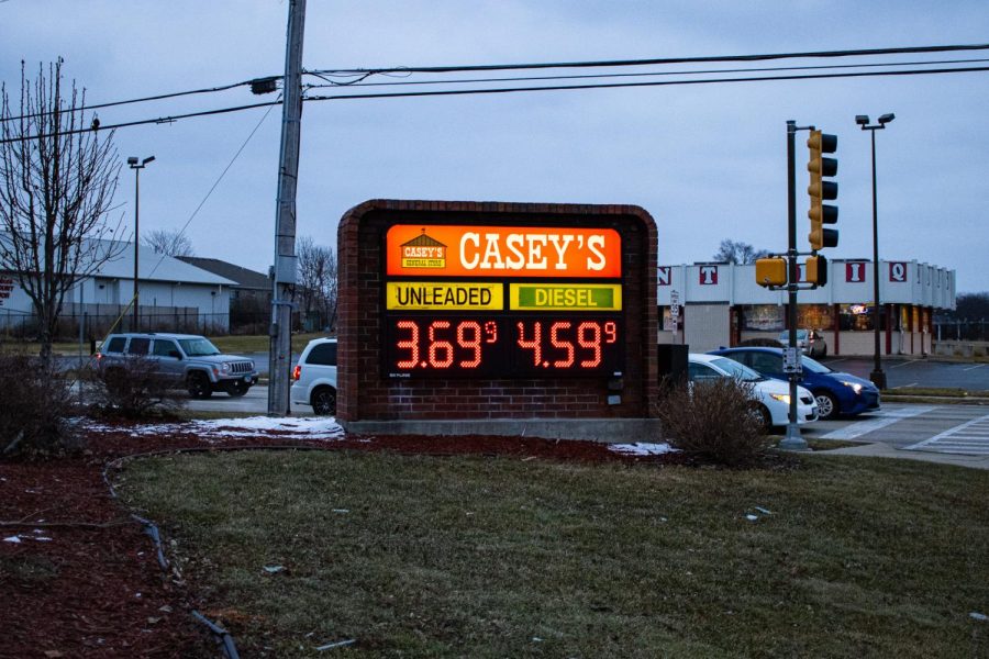 The+Caseys+gas+station+at+the+corner+of+Annie+Glidden+Road+and+Hillcrest+Drive.+Gas+is+priced+at+%243.69+per+gallon.+%28Sean+Reed+%7C+Northern+Star%29