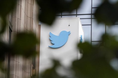 A sign at Twitter headquarters is shown in San Francisco, Dec. 8, 2022. New research shows climate misinformation has been flourishing on Twitter since Elon Musk purchased the platform last year. (AP Photo/Jeff Chiu, File)