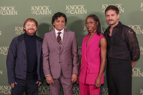 Actor Rupert Grint, Director M. Night Shyamalan, Actor Nikki Amuka-Bird and Actor Ben Aldridge at a special screening of Knock at the Cabin.