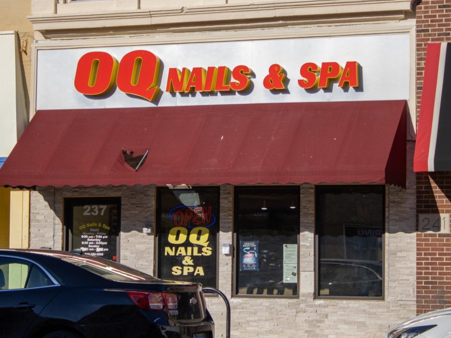 “Best Nail Salon” OQ Nails & Spa on a sunny day at 237 E. Lincoln Highway. (Tim Dodge | Northern Star)
