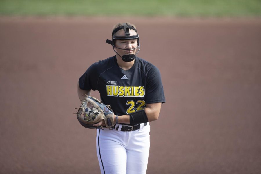 Freshman+utility+player+Danielle+Stewart+was+named+MAC+Pitcher+of+the+Week+Tuesday+afternoon.+Stewart+was+credited+with+two+wins+and+a+save+in+a+series+sweep+of+Miami+University.+%28Courtesy+of+NIU+Athletics%29