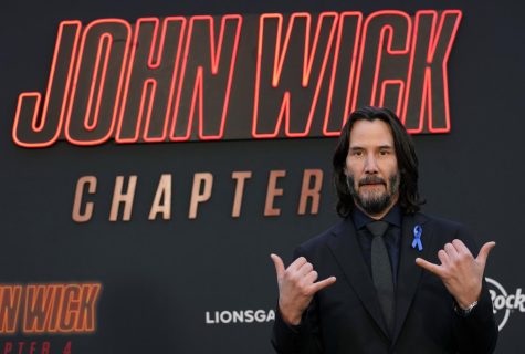 Keanu Reeves, star of John Wick Chapter 4 at the Los Angeles premiere of the film. Reeves returns in the titular role for a film that is surprisingly great.