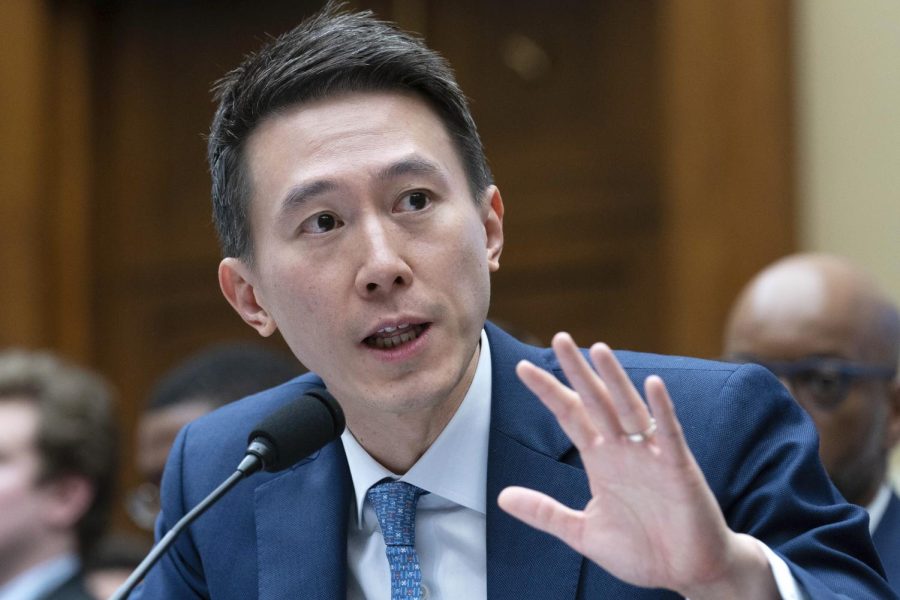 TikTok CEO Shou Zi Chew during the March 23 Congress hearing on TikToks safety for children. TikTok is facing bans across the country such as a recent ban in Utah. 