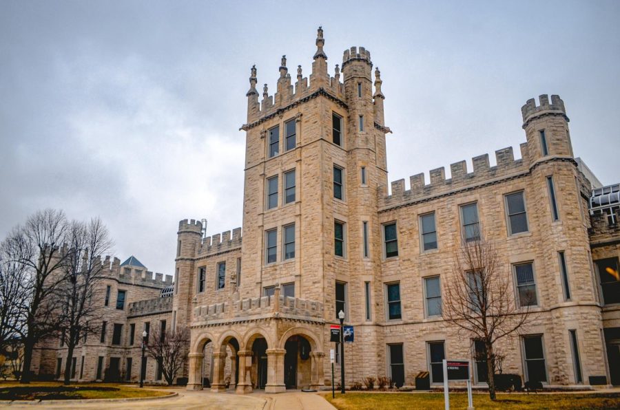 Altgeld Hall sitting underneath semi-cloudy weather. The Faculty Senate appointed Ben Creed as its new president, effective July 1. (Alyssa Queen | Northern Star)