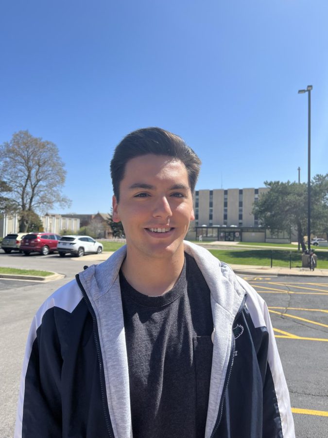 
Weather person Nicholas Gomez, a junior mechanical engineering major. Gomez has used the social media app Yik Yak to anonymously report the weather. (Bridgette Fox | Northern Star)
