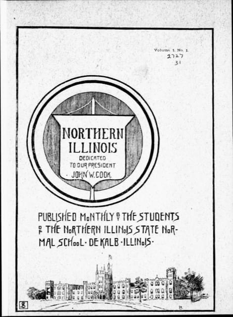 The first cover of “Northern Illinois,” now the Northern Star, that was scanned by the Special Collections and Archives department. The department is undergoing efforts of digitizing the historic editions of the paper. (Courtesy of Glidden Homestead) 