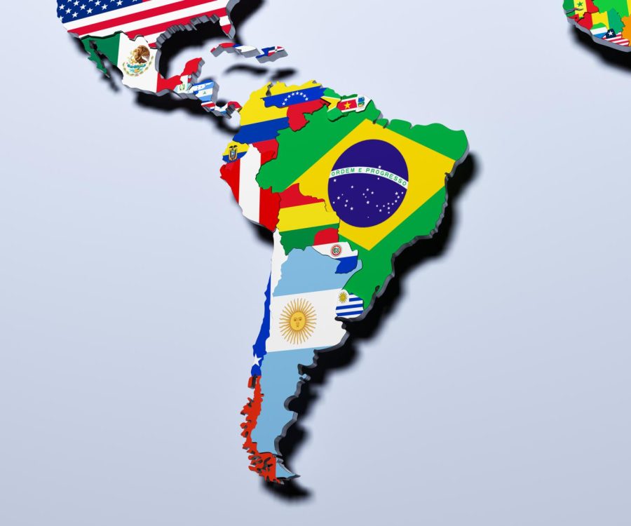 A+map+of+Latin+America+countries+represented+by+their+flag.+Senior+columnist+Angelina+Padilla-Tompkins+believes+Latinx+doesnt+accomplish+what+was+it+intended+to.+