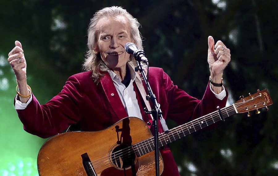 Gordon Lightfoot performs during the evening ceremonies of Canadas 150th anniversary of Confederation. Lightfoot died on Monday at age 84. (Sean Kilpatrick | AP Newsroom)