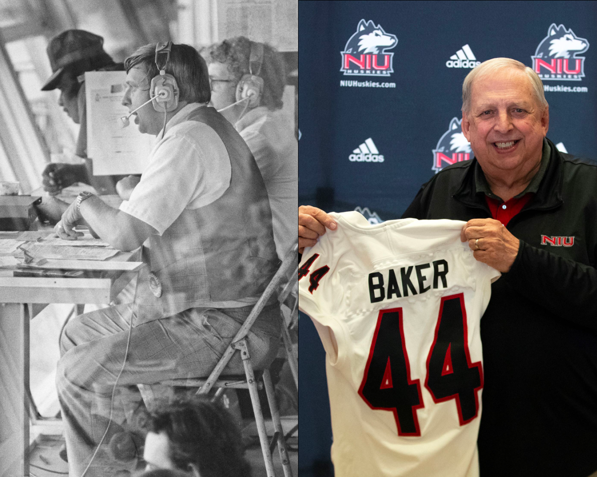 Legendary radio broadcaster Bill Baker is set to retire after NIU footballs 2023 season. Baker has called games for the Huskies for 44 years. (Courtesy of NIU Athletics)