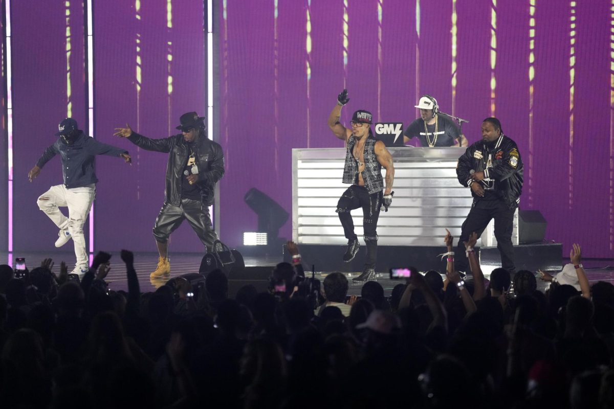 Grandmaster Flash and the Furious Five perform during the 2023 MTV Video Music Awards on Sept. 12. Several hip-hop artists joined together to give a standout performance that honored 50 years of hip-hop. (Charles Sykes/Invision/AP)