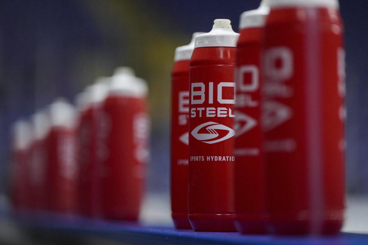 BioSteel+water+bottles+sit+lined+up+on+the+board.+BioSteel+announced+its+intention+file+for+Chapter+15+bankruptcy+to+preserve+their+U.S.-based+assets.+%28THE+CANADIAN+PRESS%2FDarryl+Dyck%2FThe+Canadian+Press+via+AP%29