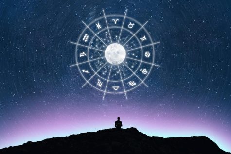 The symbols for each sign are laid out in a circle in front of a sunset. This weeks horoscope suggests advice for upcoming opportunities. (Courtesy of Getty Images)