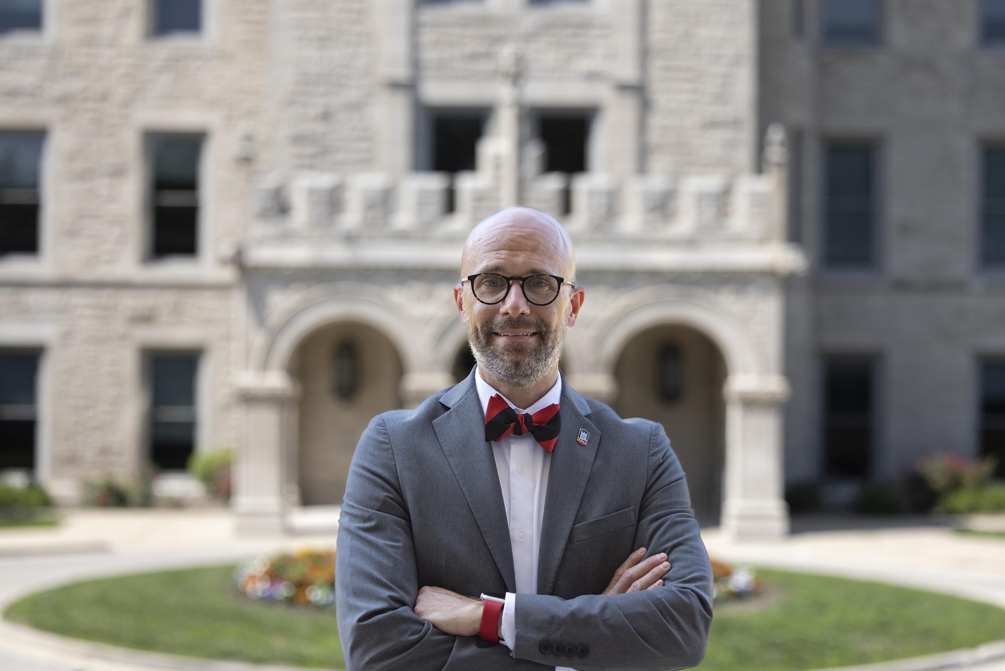 John Acardo stands in front of Altgeld Hall. Acardo was recently hired as the senior associate vice president and chief Human Resource officer. (Courtesy of John Acardo)