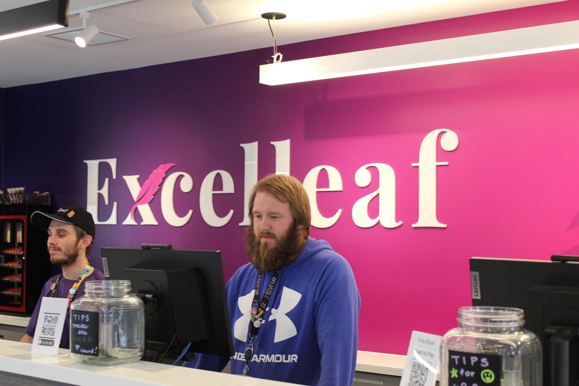Staff of the Excelleaf recreational cannabis dispensary help out customers during the soft launch. Excelleaf is hosting its grand opening from 9 a.m. to 9 p.m. Friday at 305 E. Locust St. (Michael Mollsen | Northern Star)