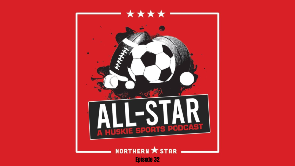 Logo for ‘All-Star: A Huskie Sports Podcast’ (Graphic by Harrison Linden | Northern Star)
