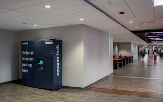 The Amazon Hub sits on the ground floor of the Holmes Student Center around the corner from Huskie Books & Gear and the Depot C-store. The locker can be added to your address book on Amazon by selecting the aventura locker and opened with a unique code once delivered instead of shipping to your home or dorm. (Totus Tuus Keely | Northern Star)