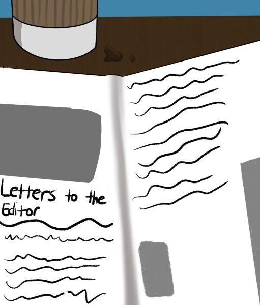 A newspaper lays open on a table to a page that reads “Letters to the Editor.” The Northern Star does not receive many letters to the editor, but the Northern Star Editorial Board would love to see readers sending in more! (Daniela Barajas | Northern Star)