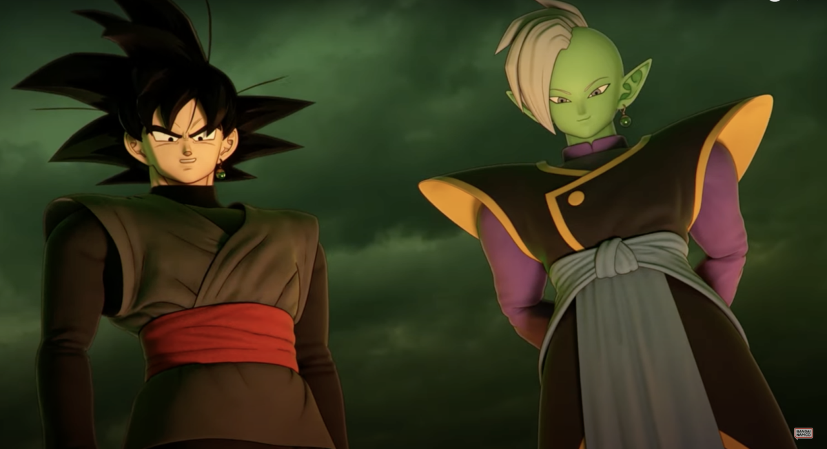 DragonBall+characters+Goku+Black+%28left%29+and+Zamasu+stand+next+to+each+other+looking+down.+The+newest+update+for+season+five+of+DragonBall%3A+The+Breakers+introduces+crossplay+and+a+new+horror+element.+%28Courtesy+of+YouTube%29