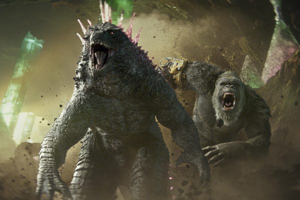 Godzilla stands next to Kong in a scene from Godzilla x Kong: The New Empire. Godzilla x Kong: The New Empire featured both monsters fighting each other. (Warner Bros. Pictures via AP)